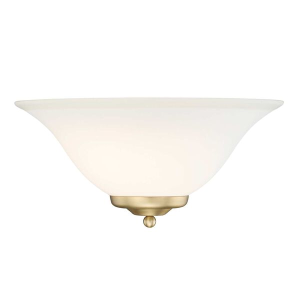 Multi-Family Brushed Champagne Bronze with Opal Glass One-Light Wall Sconce, image 1
